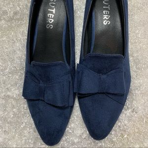 🎀🛍Suede heels with bows🛍🎀